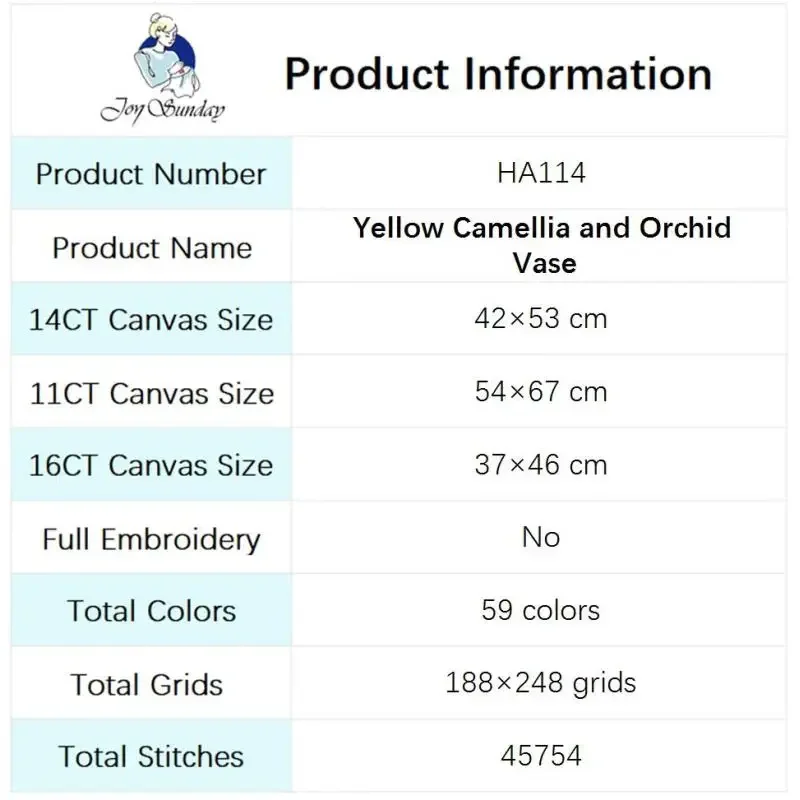 Yellow Flowers with Vase DIY Floral Cross Stitch Kits Aida 14CT 16CT 11CT Count Stamped Fabric Needlework Sewing Set Home Decor
