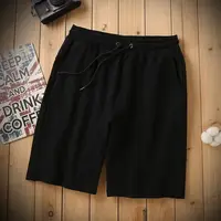 New Cotton Men Women Shorts Summer Sport Loose Solid Color Casual Pants Drawstring Daily Style Home Outdoor 5 Points Pants - Image 4