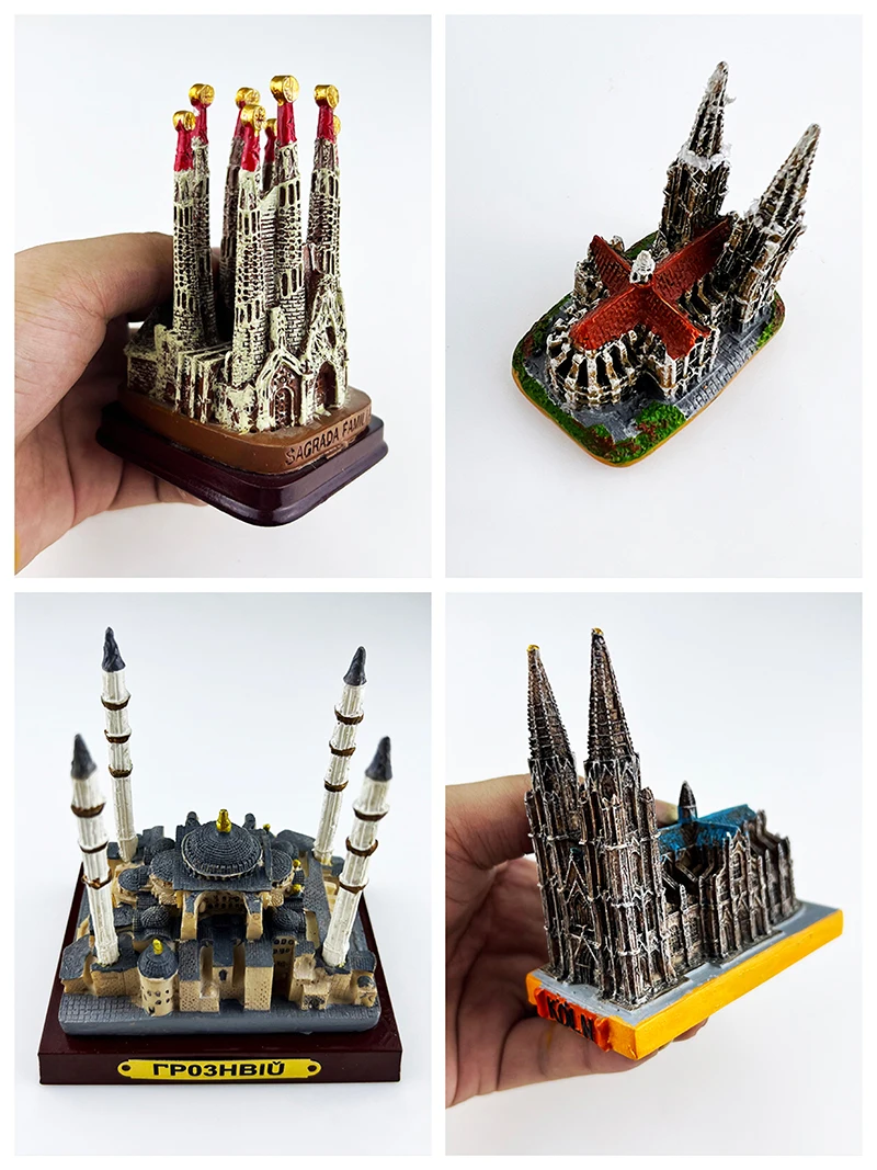 

Полимерная фигурка из психического песка, настольная игра, шкатулка для настольной терапии, всемирно известное здание Испании germman