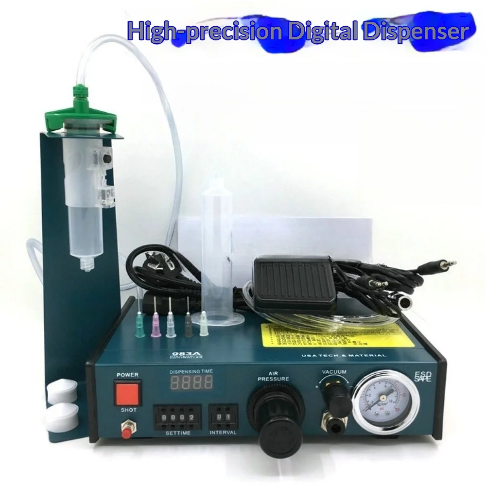 983A 220V 자동 접착제 디스펜서 기계 정밀 디스펜싱 컨트롤러 접착제 기계 디지털 제어 드립 접착제 디스펜서 기계