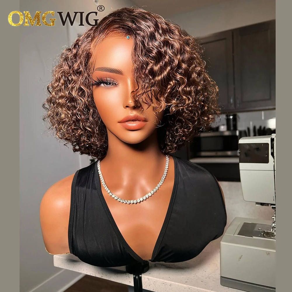 13x6 Lace Frontal Wig 1borange Color Straight Short Bob Ginger Loose Curly  Wig Brazilian Remy Human Hair Wigs For Black Women - Custom Lace Wigs -  AliExpress