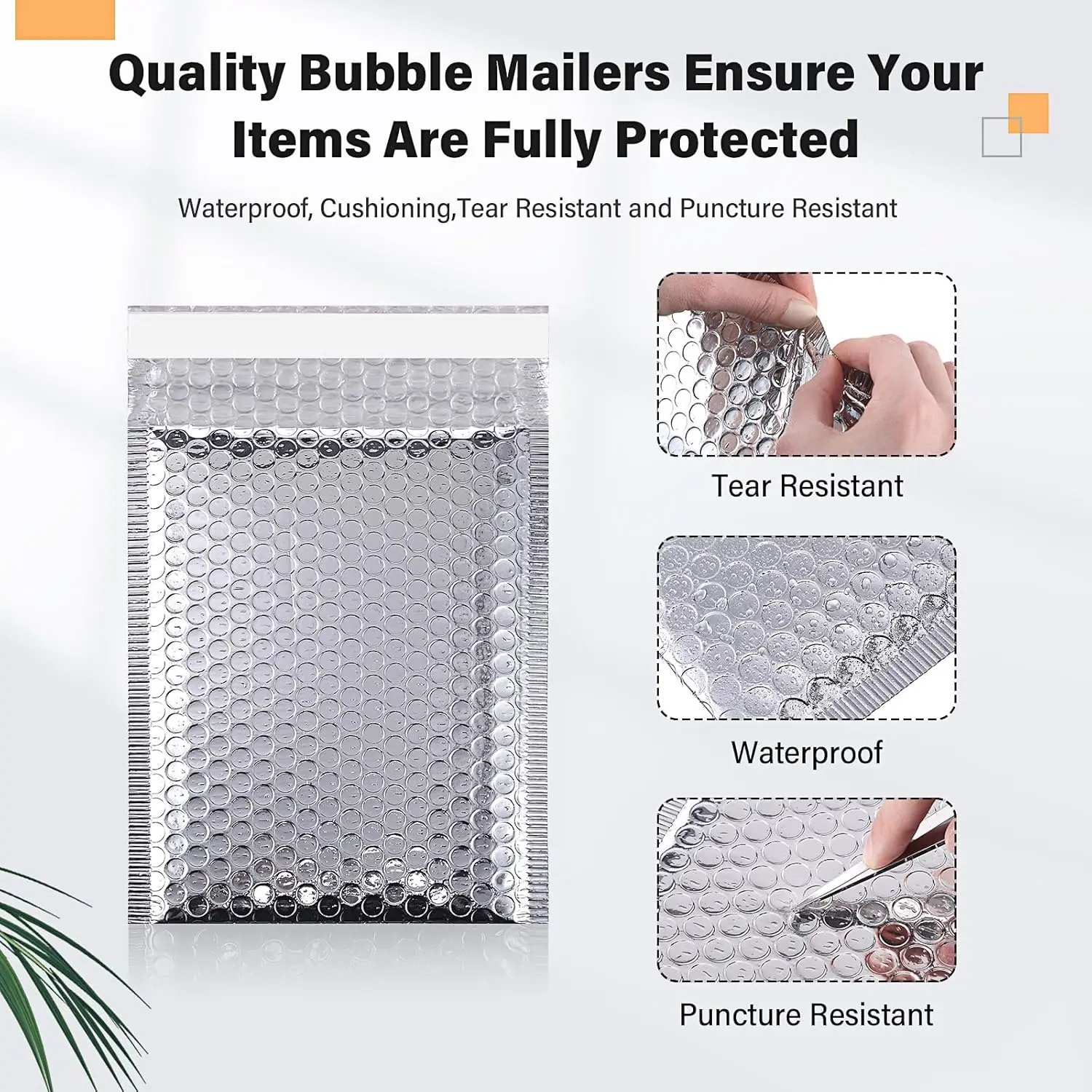 50 قطعة مغلف فقاعة فضية لوازم التعبئة والتغليف الش...