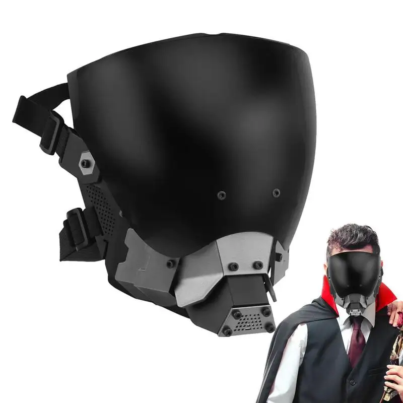 

Cyber Punk Face Cover Anti Dust Face Mouth Riding Cover Halloween Cosplay Costume Accessory Cyber Punk Half Face Cover Helmets
