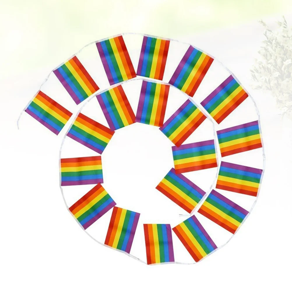 

1pc Colorful Flag Clusters Hanging Homosexual Banner Decorative Bunting for Shop Mall Square