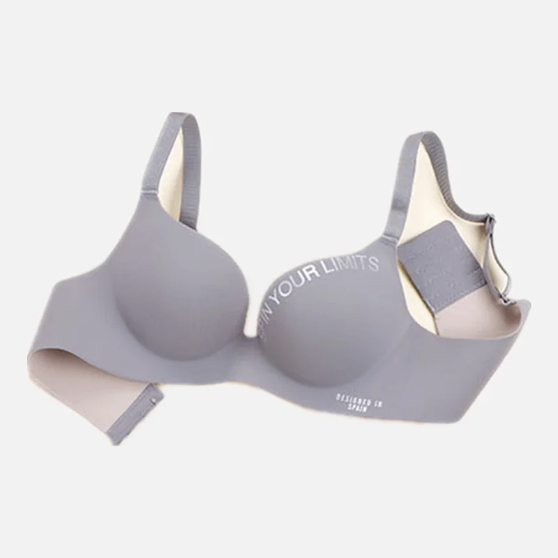 Simplicity Deep V Bralette - Womens Seamless Lingerie with Printed Design