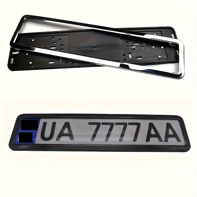 Car License Plate Frame Gosnumber European German Russian Numbers Mount Holder Automobile Polished license plate frame