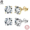 ORSA JEWELS 925 Sterling Silver with a Stunning Oval Zirconia, Simple Yet Elegant Jewelry for Women, for Everyday Wearing LZE53