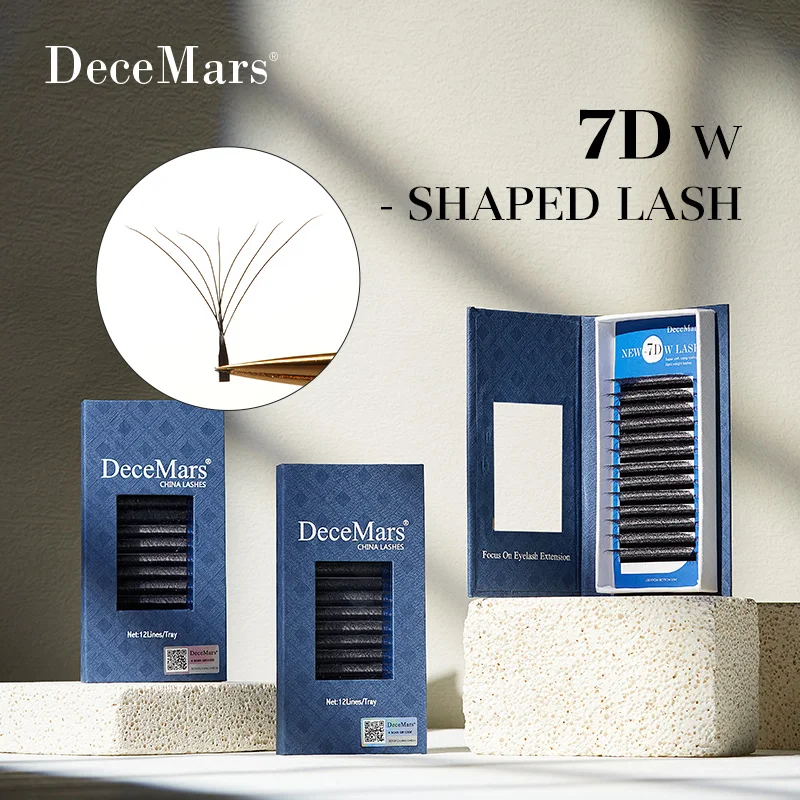 DeceMars 7D - W Shaped Eyelash Extension (12line/Tray)
