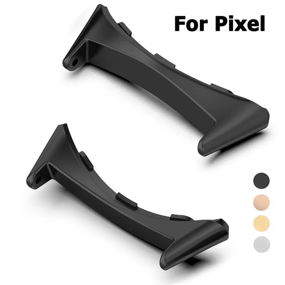 2Pcs Stainless Steel Smart Watchband with Metal Connector Strap Adapter