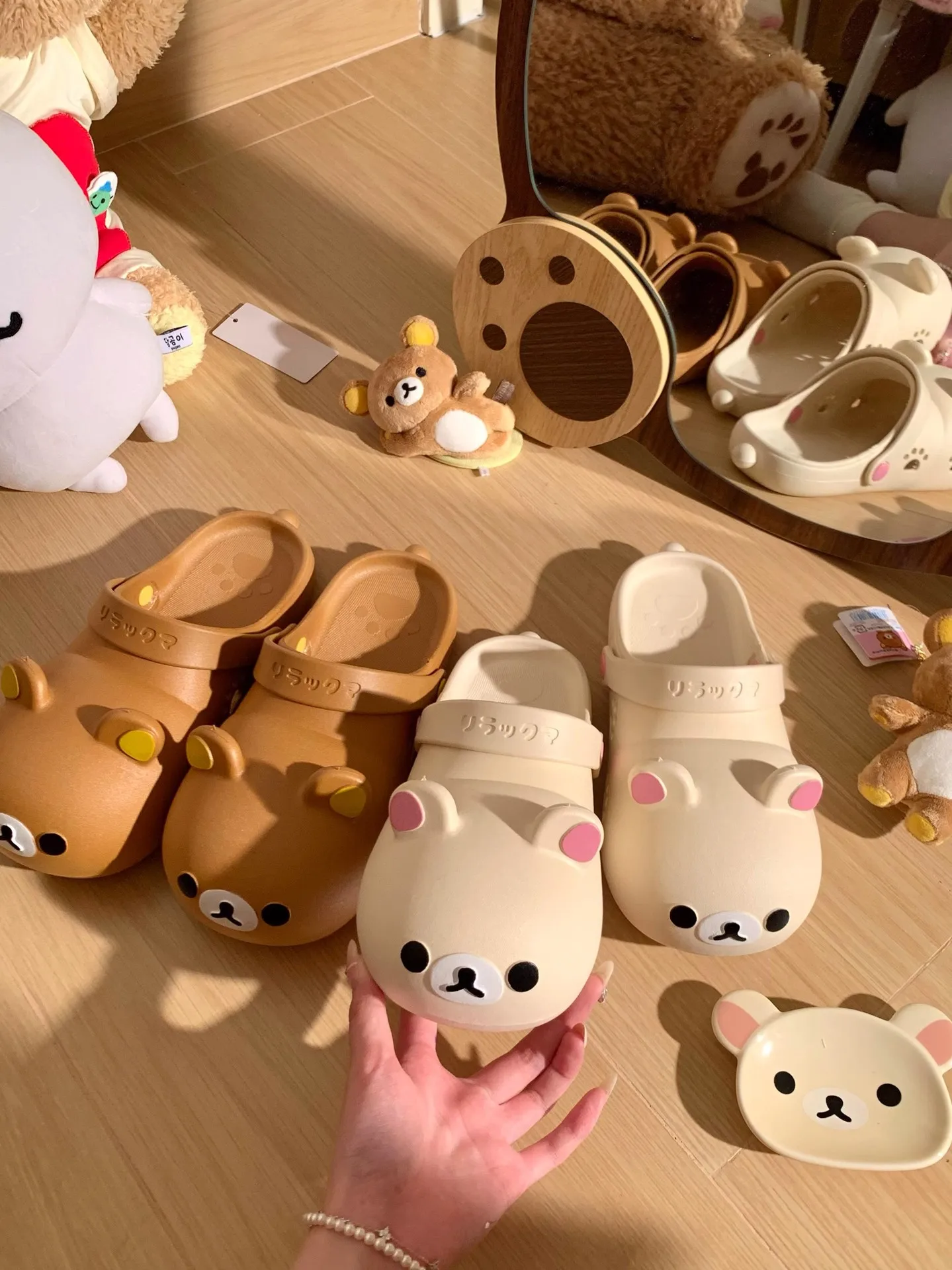 Sommer süßer Stil entspannte Bärenhöhle Schuhe rutschfeste geruchsdichte süße Sommer Outdoor-Kapuzensandalen Anime Home Hausschuhe Geschenke – Detail 1