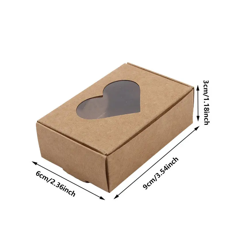 25Pcs Kraft Paper Boxes with Clear Window, Homemade Cookie and Candy Packaging Containe... - SKU KPBW1937 - UGI Packaging