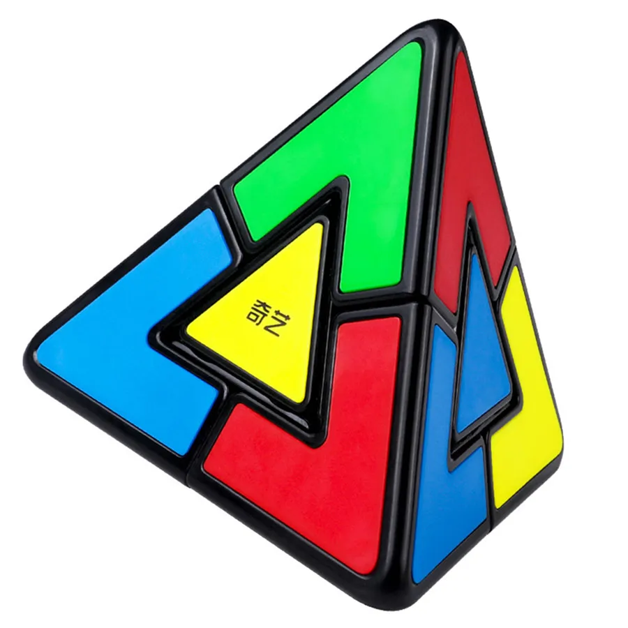 QiYi Duo Pyramind 2x2 Seltsame Form Pyramide Zauberwürfel 2x2x2 Lernpuzzle Cubo Magico Spielzeug Geburtstag Weihnachtsgeschenke