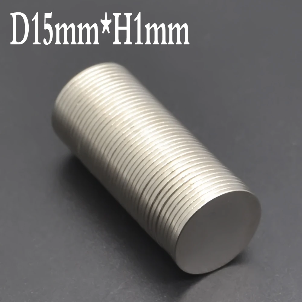 Round Magnets Neodymium Magnets 1mm Thick NdFeB Neodymium Thin Small Disc Magnet Permanent N35 Dia 1/2/3/4/5/6/8/10/12/15/18/20mm