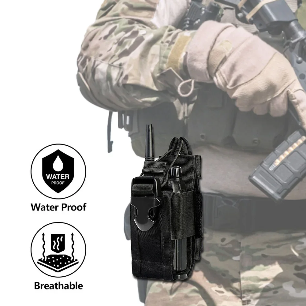Tactical Walkie-talkie Package Outdoor Sports 600D Breathable Walkie-talkie Cover Stretchable Tactical Headsets Accessories