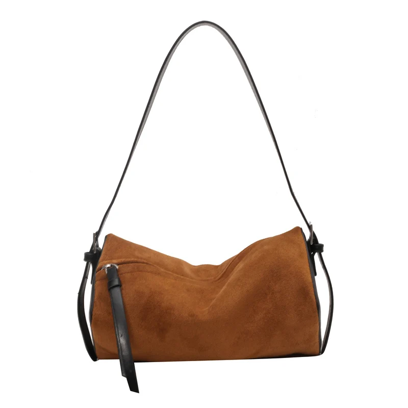 Retro Small Faux Suede Women's Crossbody Bag Fashion Cylinder Shoulder Bag  High-quality Female Tote Bag Designer Female Handbags - AliExpress