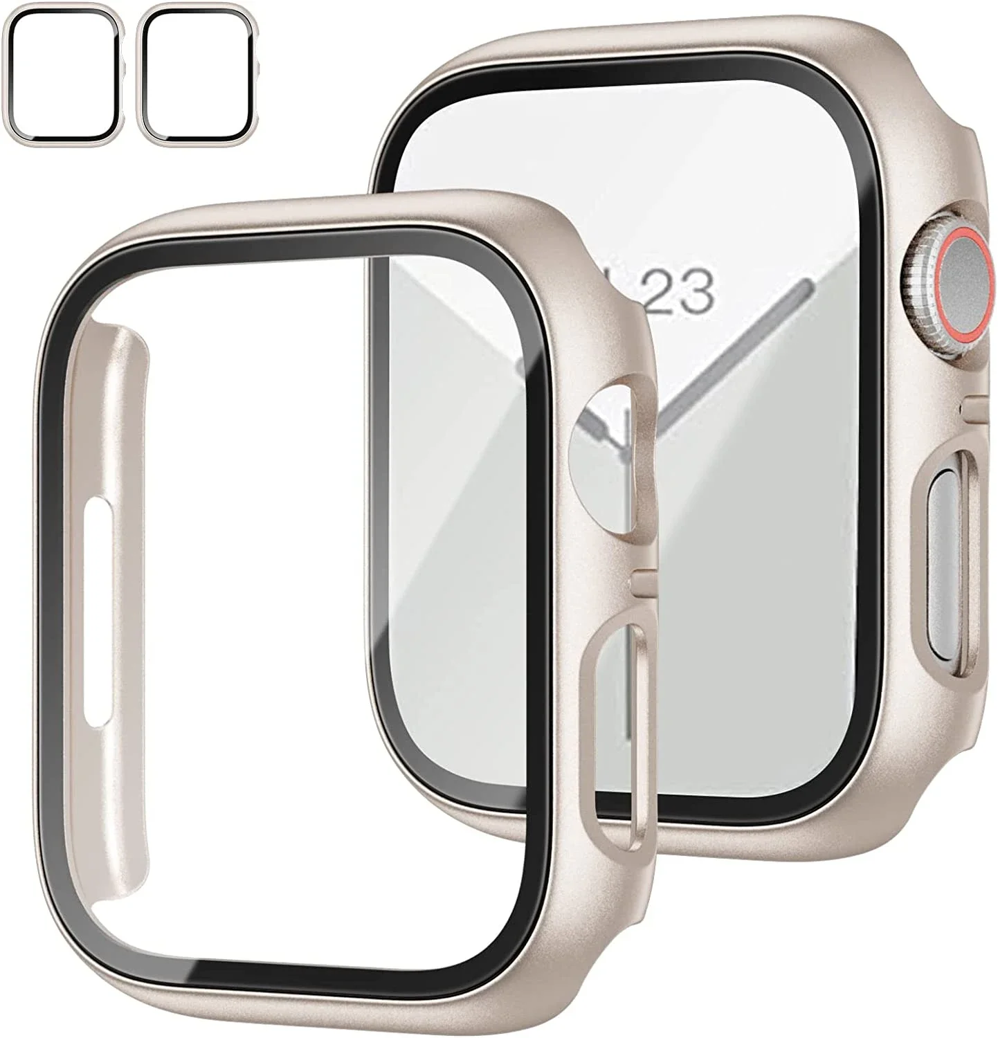 Tempered glass+Case for Apple Watch Series 8 7 44mm 45mm 41mm 40mm 42 iwatch 6 SE 5 4 3 Screen Protector Apple watch Accessories - Image 2