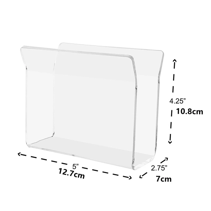 Acrylic Cocktail Napkin Holder, Clear U-Shape Tissue Dispenser Stand For Napkin Kitchen Dining Restaurant Table Decor 4