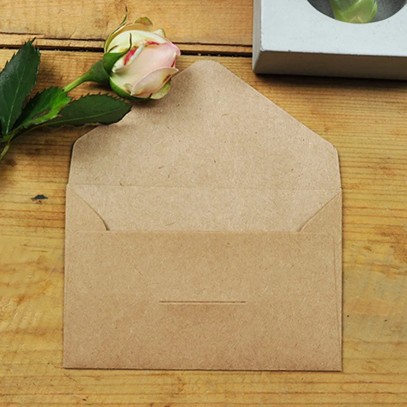 20/40PCS Window Envelopes for Letters DIY Handmade Packaging Blank Paper Retro Card Postcard Wedding Invitation Gift Envelope