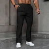 Loose Men's Sporty Drawstring Pockets Long Pants Casual Trousers All Seasons Comfortable Breathable Fashionable Male Models