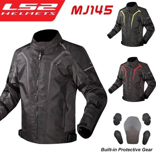 LS2 Original Motorcycle Jacket Pants Riding Clothing Set Windproof Warm Motorbike Jacket Men Anti-fall CE Level Motocross Jacket