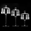 High Legged Transparent Glass Container European Modern Large Cake and Dessert Storage Jars with Lid Wedding Decoration Ornament 4