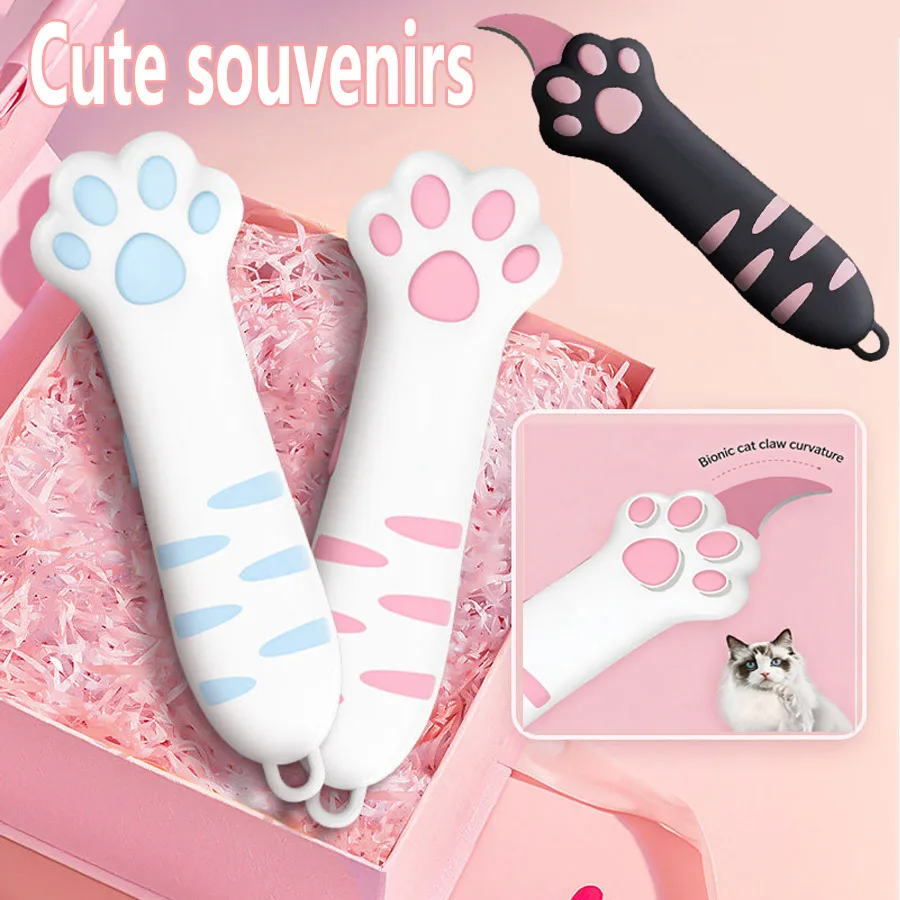 1/3Pcs 고양이 발톱 미니 개폐식 유틸리티 나이프 휴대용 상자 오프너 종이 커..