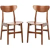 DCH1001D-SET2 Home Lucca Cherry Retro Dining Chair (Set of 2), Walnut 3