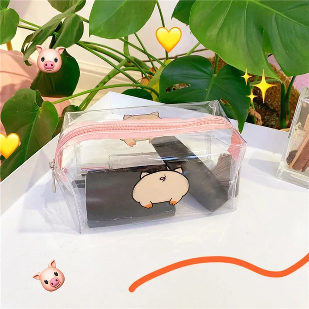Waterproof Transparent Zipper Cosmetic Bag Fashion Print Women Girl Travel Makeup Bag Pouch Wash Organizer Toiletry Storage Bags 6