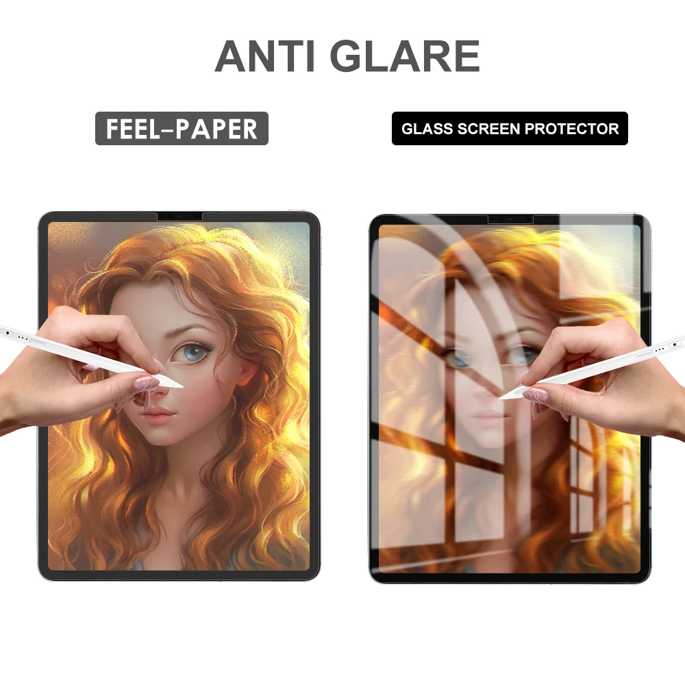 Protetor de Tela Matte para Apple Ipad Película de Papel Sensível Ipad Air 9.7 10.5 Pro 11 12.9 10.2 10th Mini6 2023 2023 - Imagem 3