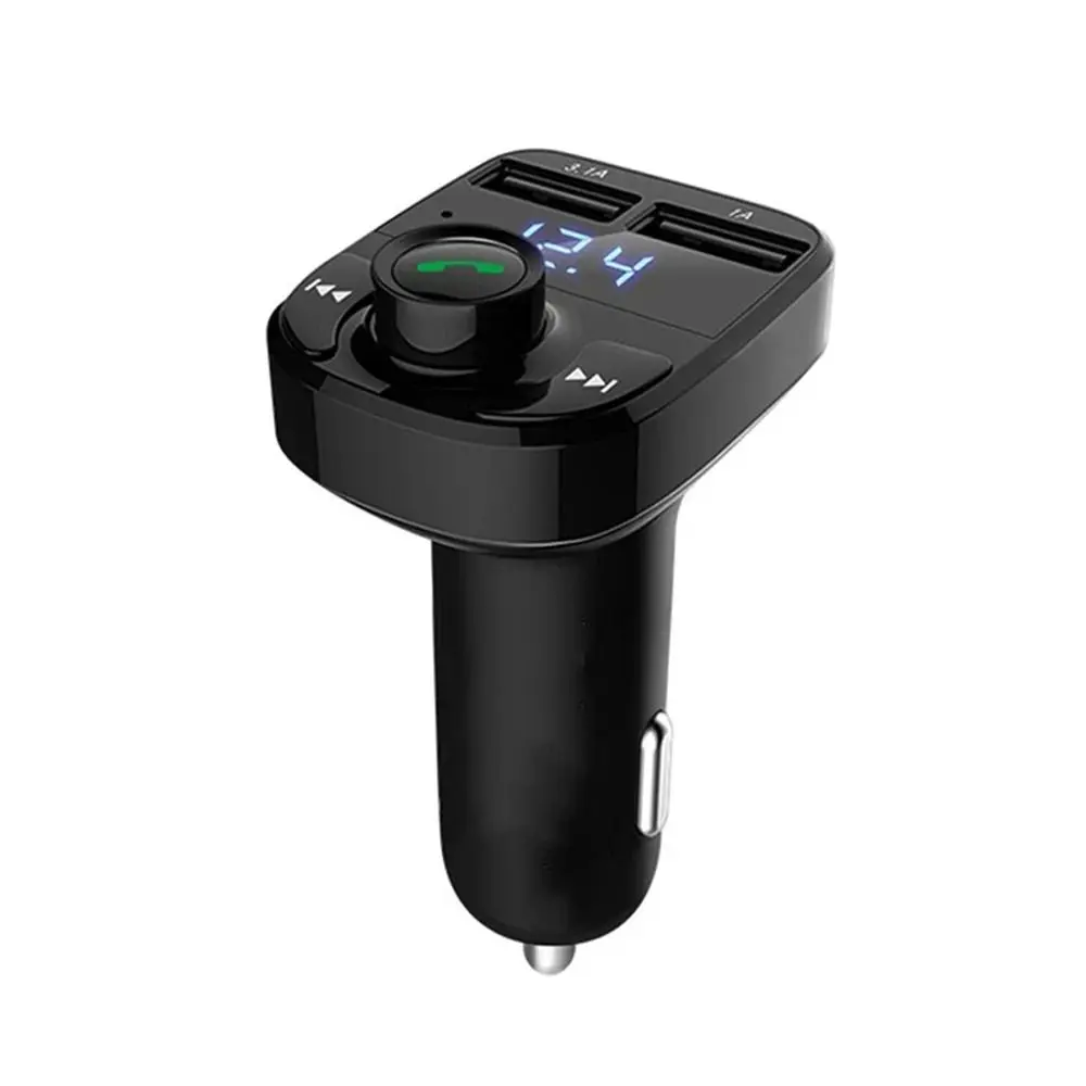 

Handsfree Car Dual USB Charger U Card MP3 Player Car Bluetooth 5.0 FM Transmitter USB Interface FM Modulation