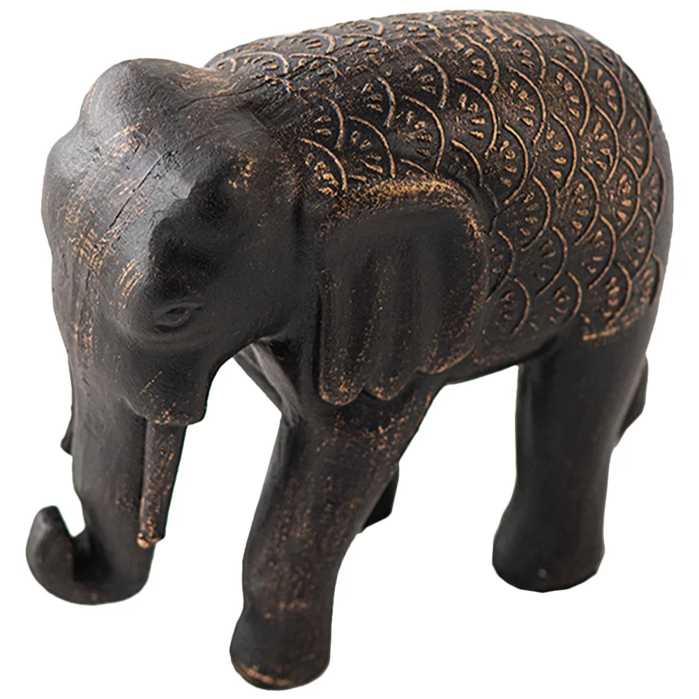 

Elephant Ornaments Desktop Resin Vintage Statue Fake Small Craft Artwork Simulation Home Decor