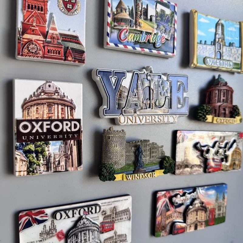 Hand-Painted Cambridge Landmark Fridge Magnet - UK Travel Souvenir and Home Decor Gift