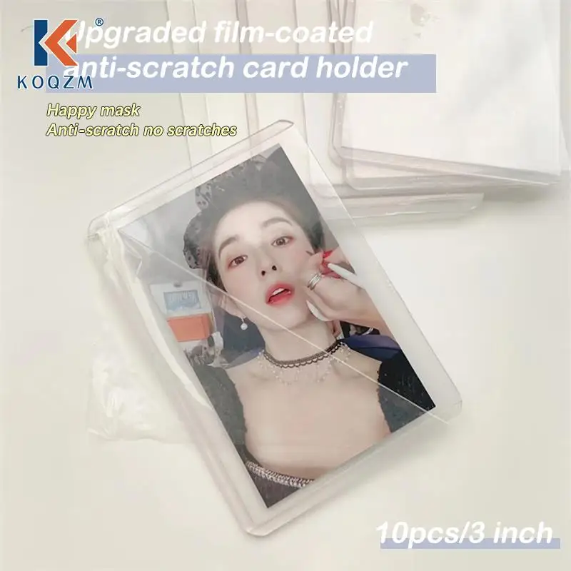 10 Pcs Kpop Stationery ID Card Holder Acrylic Sheet Protector Photocard Holder Work Card Holder Korea
