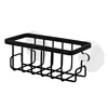 Home With Hook Draining Durable Soap Black Kitchen Sink Scrubber Countertop Sponge Holder Hollowed Suction Cup Caddy Organizer 1