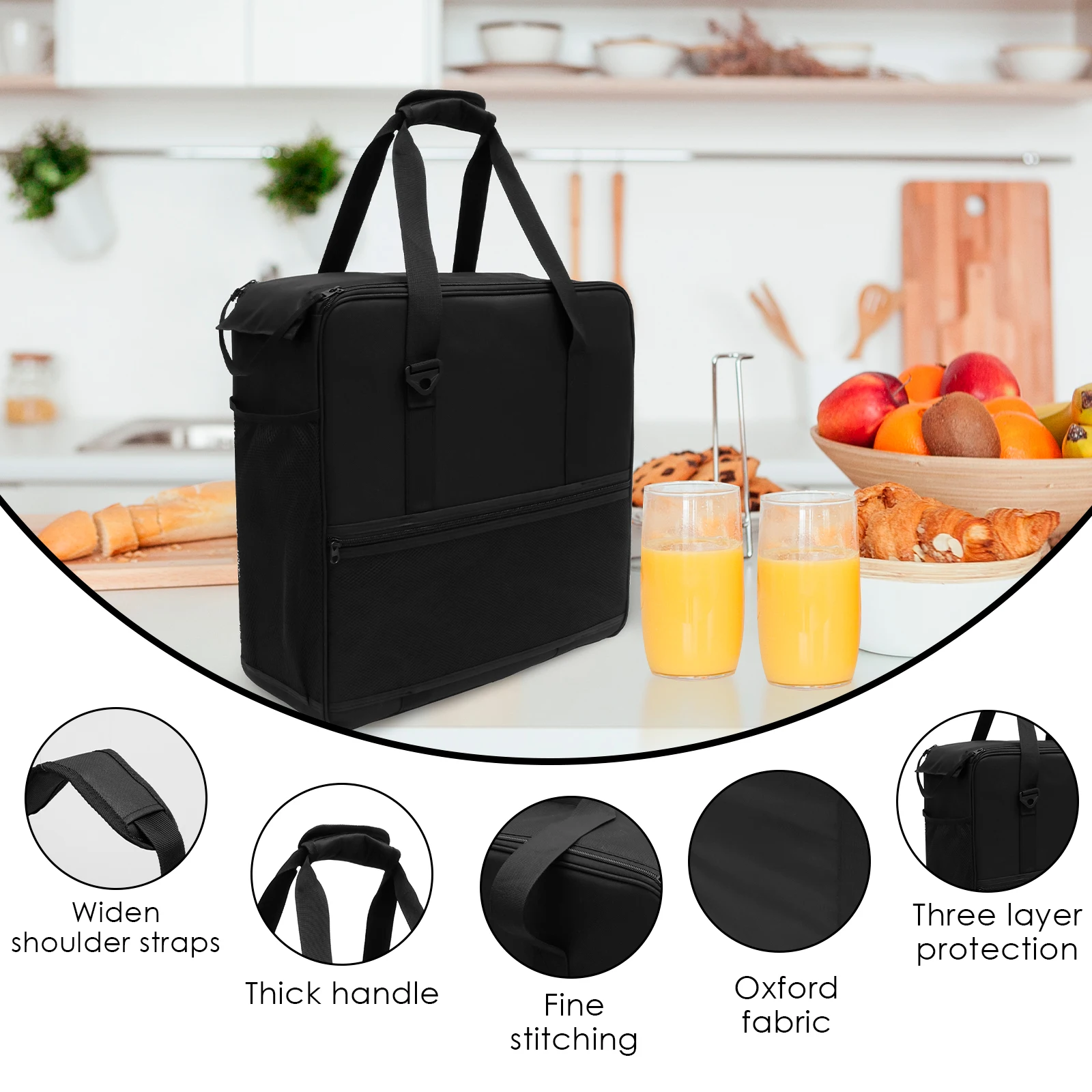 Slushie Machine Carrying Bag Oxford Cloth Waterproof Dustproof Frozen Drink Maker Storage Bag with Handle for SLUSHi FS301 FS300