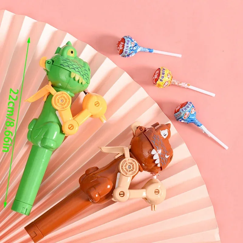 Creative Lollipop Robot Holder Novelty Dinosaur Shape Kids Toy Gift for Children Lollipop Candy Storage Gift for Children Kids