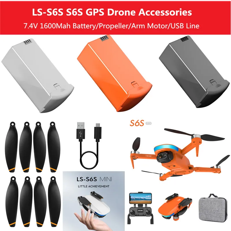 S6S GPS Drone Battery LSS6S Drone Battery Accessories 7.4V 1600mAh
