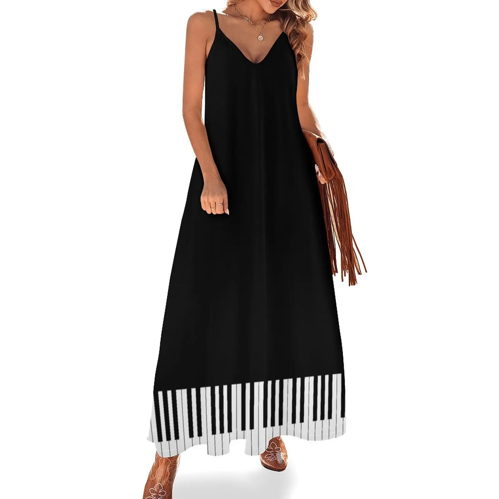 

Piano keys Black & white Sleeveless Dress fairy dress dresses summer