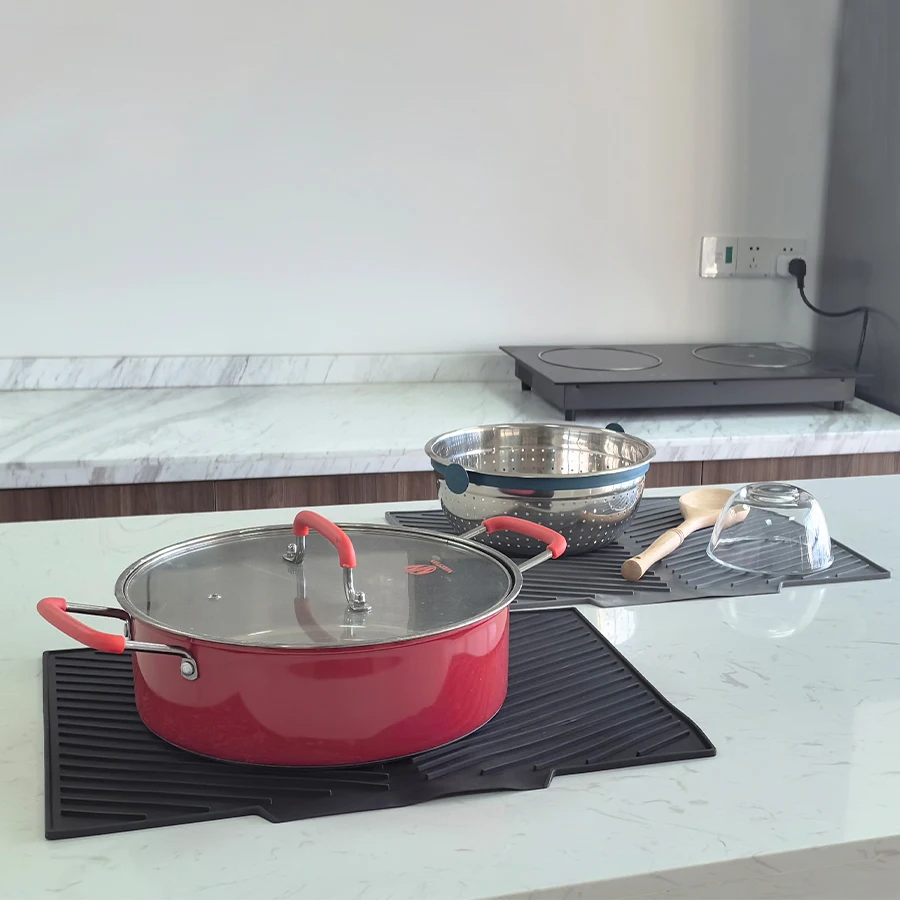 1PC heat insulation mat table silicone drain mat non-slip thickening multi-functional high temperature and anti-hot mat pan mat Kitchen