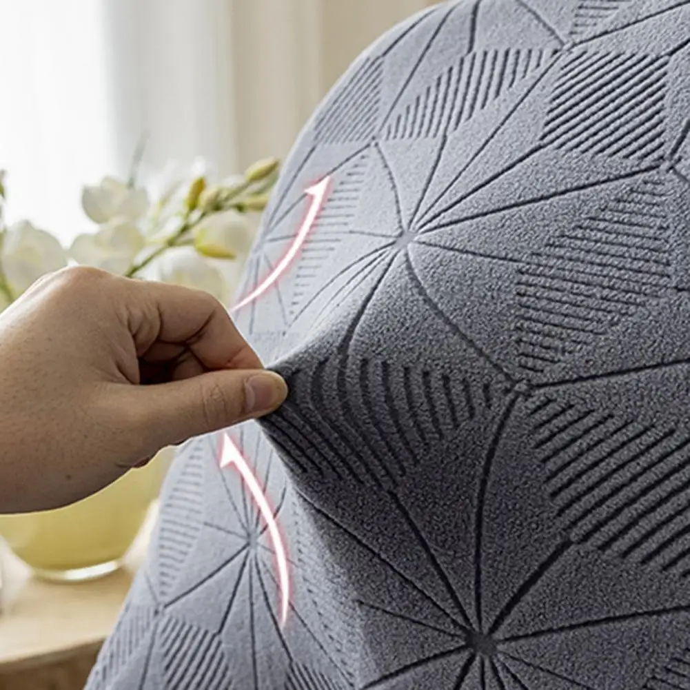 Jacquard Chair Cover Elastic Slip-Resistant Seat Cover Chair Protector Universal Size For Home Dining Room Wedding Party Decor