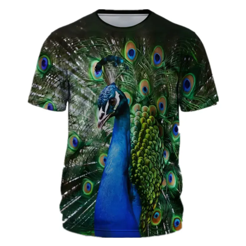 European size Men's T-Shirt Animal patterns 3d Pinting Short Sleeve Tee Loose Casual Street Fashion O-Neck T-Shirt Tops