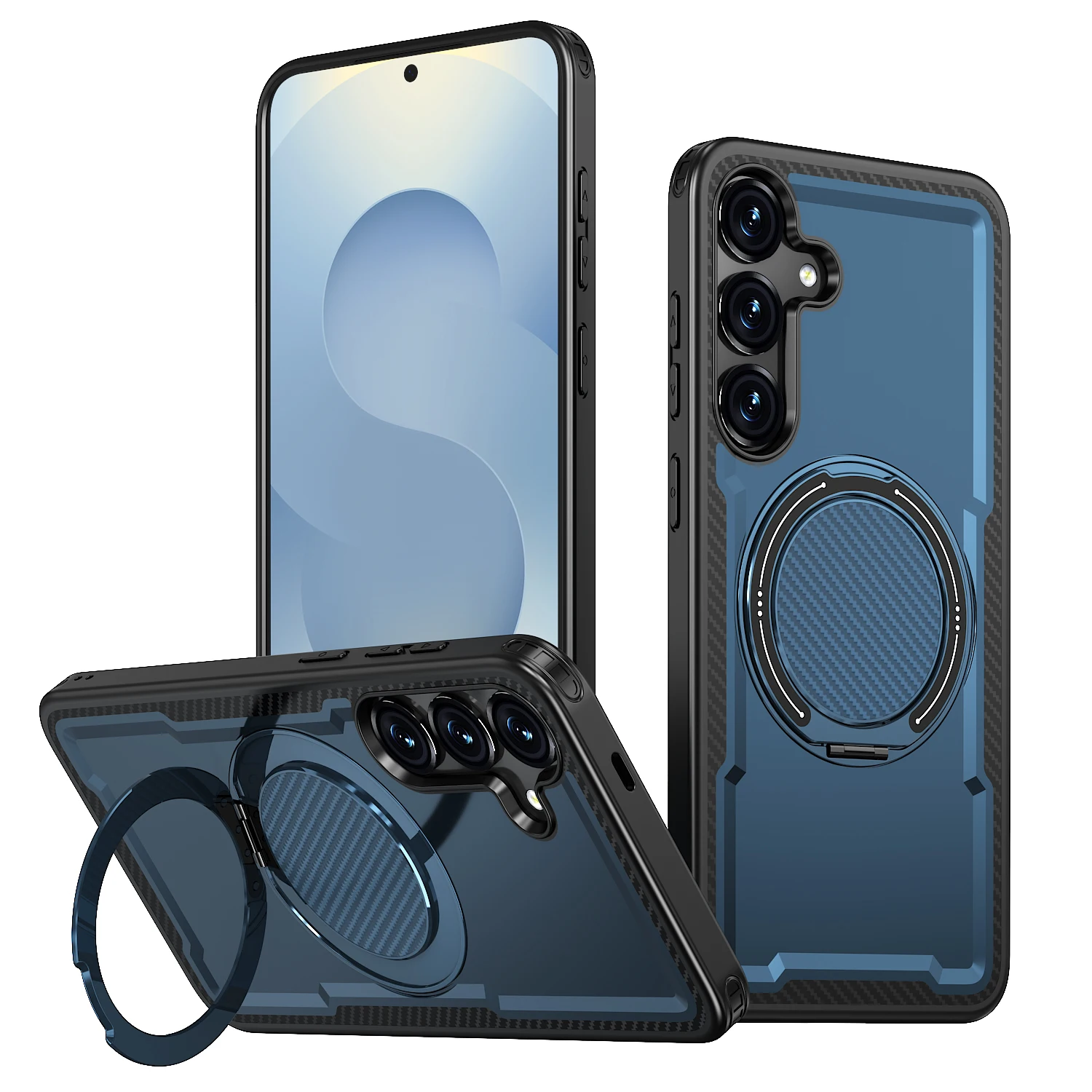 360° Rotating Magnetic TPU Phone Case with Shockproof Kickstand and Slim Design