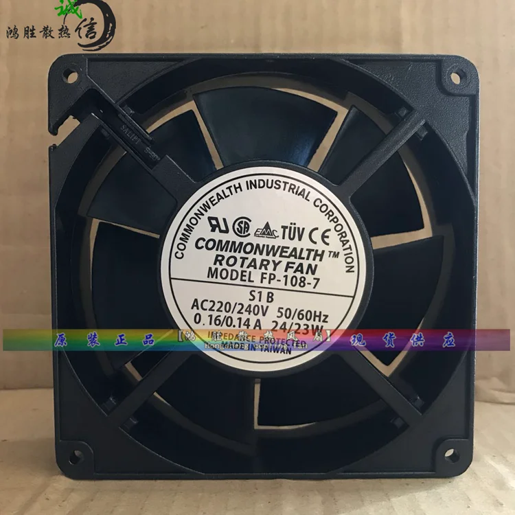 Commonwealth Fp1087 S1b ac 220v 0.16a 127x127x38 mm Ventilador de Refrigeração do Servidor