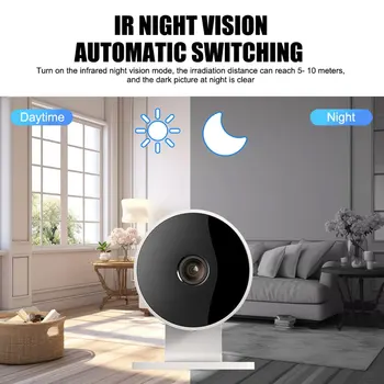 ANSVICAM Tuya Smart 5MP Wifi Indoor Home Security Camera 1080P 4X Zoom IP Camera Two-way Audio Human Body Detection Baby Monitor 1