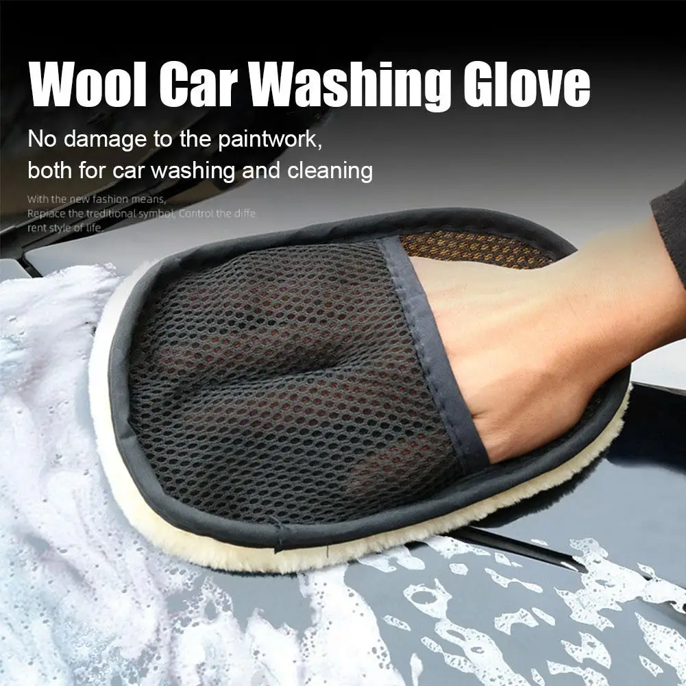 Car Wool Cashmere Washing Gloves For Kia Sportage Ceed Sorento Cerato Forte