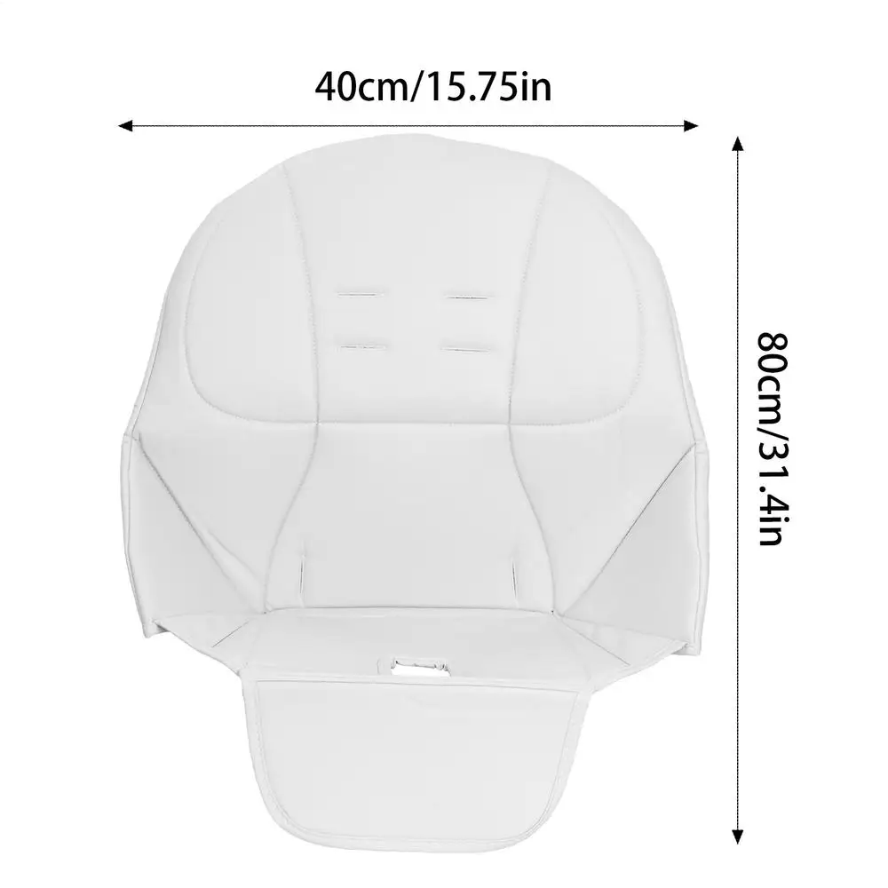 Capa para cadeira alta de bebê, couro pu macio, confortável, respirável, assento para cadeira de jantar, acessórios para assento de bebê