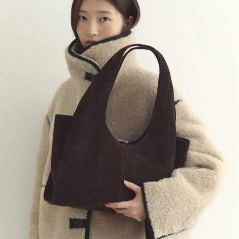 Fashion Retro Leather Tote Bags for Women 2025 Trend Female Simple Large Capacity Shoulder Bag Big Solid Color Handbags Purse