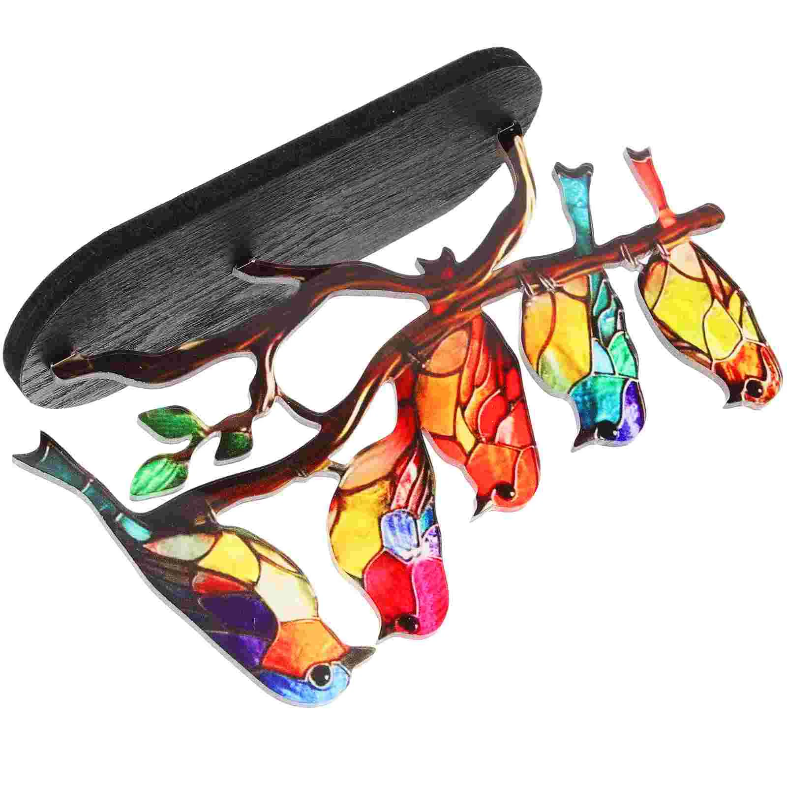 

Colorful Bird Home Decoration Ornaments Garden Statue Fake With Base Office Desk