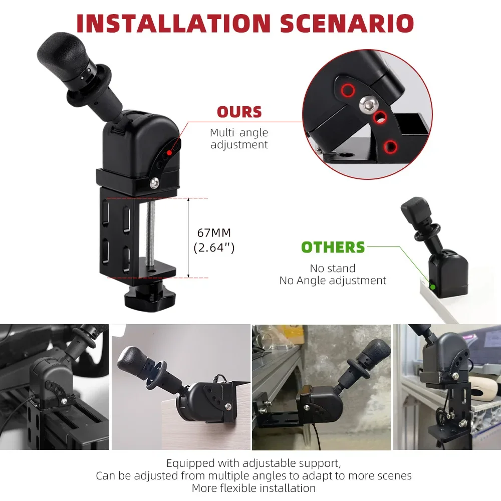 USB SIM Handbrake with Mounting Clip ETS2 American and European PC Racing Game Simulator Air Brake for G20 G27 G29