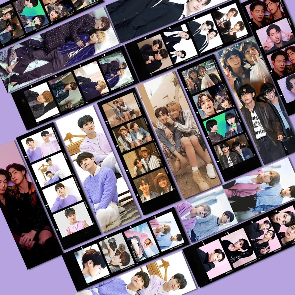 4PCS/Lot Idol Kpop Photocard 4 Grid Selfie Bookmark Book Mark Card Customized kpop photo cards photo cards